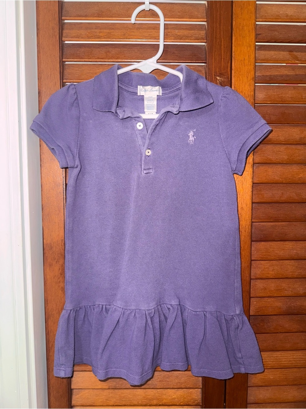Ralph Lauren Girls' Lavender Polo Ruffle Dress